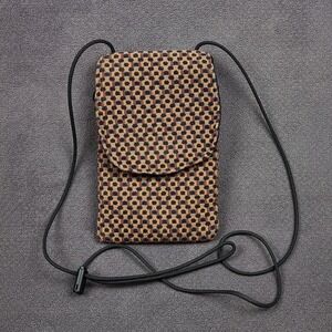 Wild West Jacquard Crossbody Bag Womens Small Brown Geometric Western Pockets